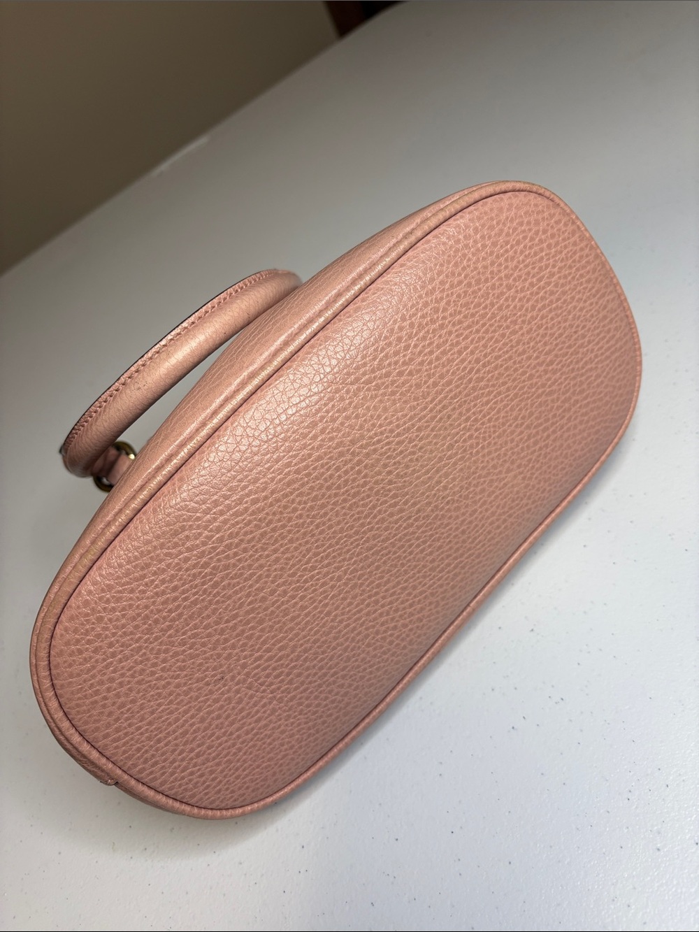 Gucci Blush Pink Leather GG Charm Dome Satchel with Strap & COA - Picture 14 of 16